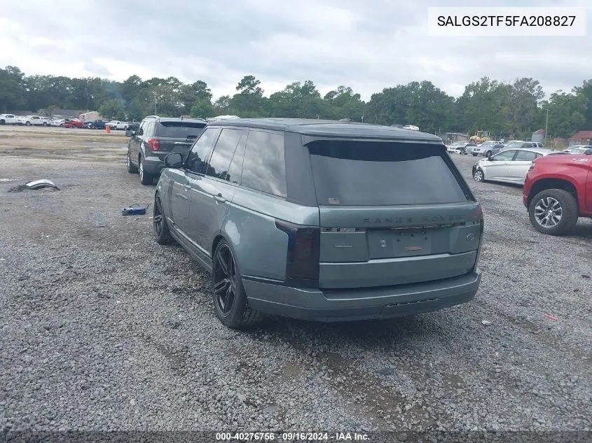 2015 Land Rover Range Rover Supercharged VIN: SALGS2TF5FA208827 Lot: 40276756