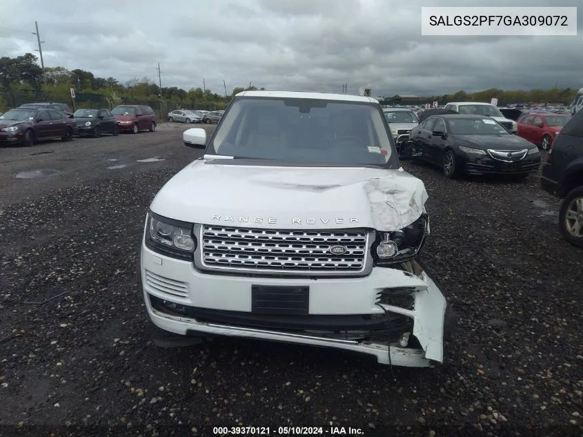 SALGS2PF7GA309072 2016 Land Rover Range Rover 3.0L V6 Supercharged Hse