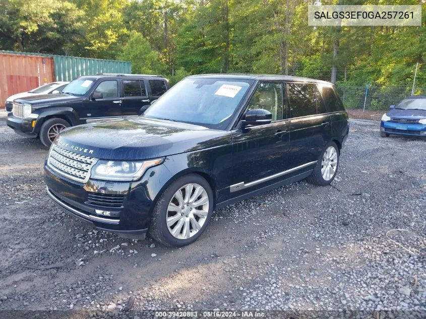 SALGS3EF0GA257261 2016 Land Rover Range Rover 5.0L V8 Supercharged