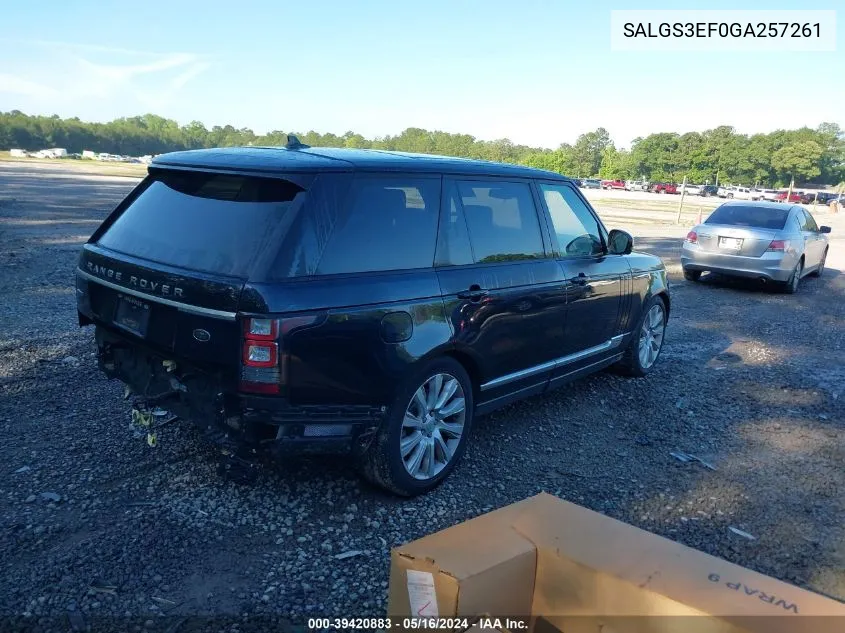 SALGS3EF0GA257261 2016 Land Rover Range Rover 5.0L V8 Supercharged