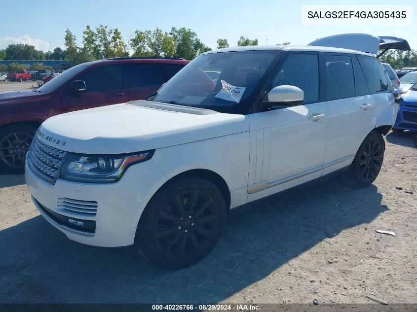 2016 Land Rover Range Rover 5.0L V8 Supercharged VIN: SALGS2EF4GA305435 Lot: 40226766