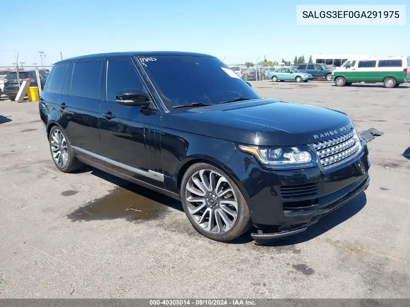 2016 Land Rover Range Rover 5.0L V8 Supercharged VIN: SALGS3EF0GA291975 Lot: 40305014