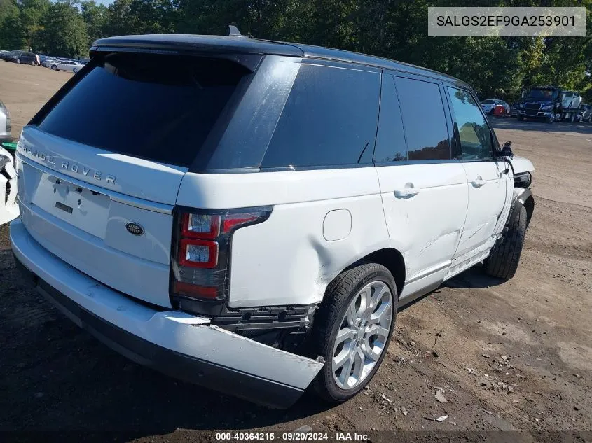 2016 Land Rover Range Rover 5.0L V8 Supercharged VIN: SALGS2EF9GA253901 Lot: 40364215