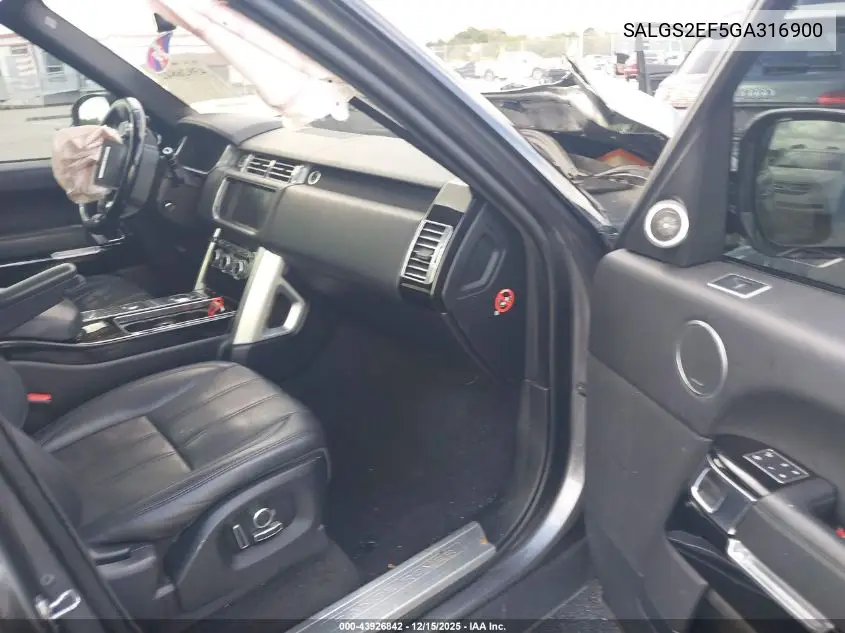 SALGS2EF5GA316900 2016 Land Rover Range Rover 5.0L V8 Supercharged