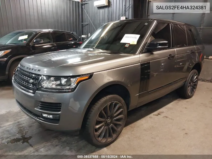 2017 Land Rover Range Rover 5.0L V8 Supercharged VIN: SALGS2FE4HA324381 Lot: 39337558