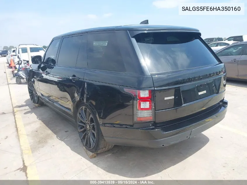 SALGS5FE6HA350160 2017 Land Rover Range Rover 5.0L V8 Supercharged