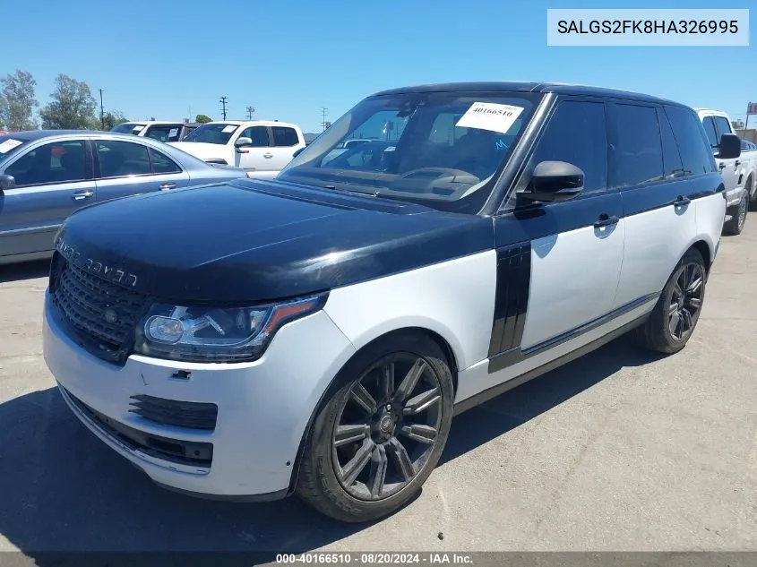 SALGS2FK8HA326995 2017 Land Rover Range Rover Hse