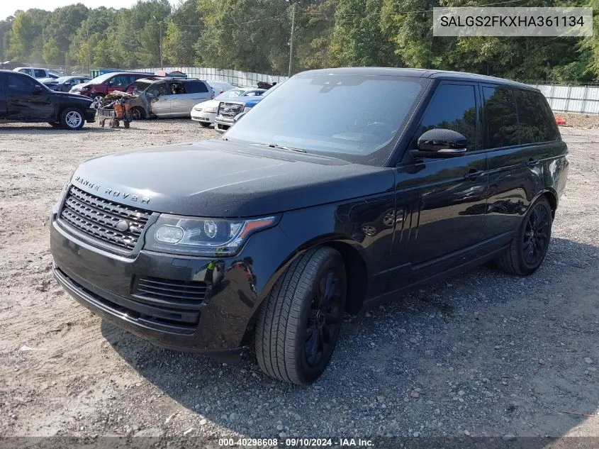 SALGS2FKXHA361134 2017 Land Rover Range Rover Hse