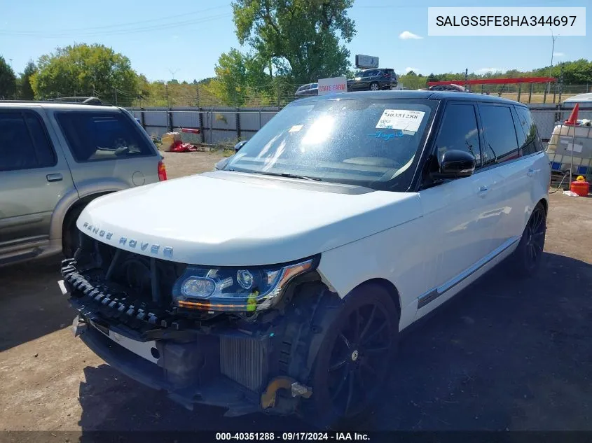 SALGS5FE8HA344697 2017 Land Rover Range Rover 5.0L V8 Supercharged