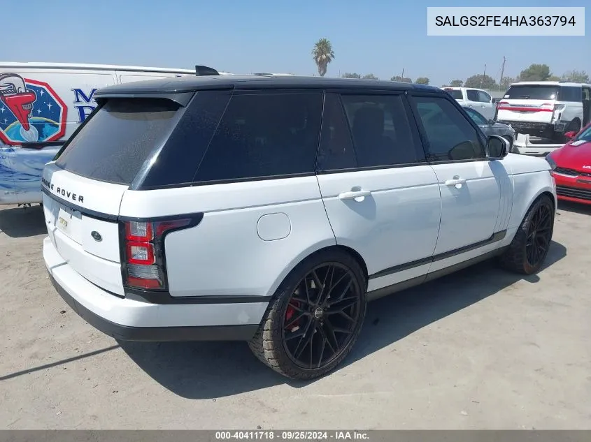 SALGS2FE4HA363794 2017 Land Rover Range Rover 5.0L V8 Supercharged