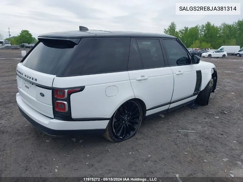 SALGS2RE8JA381314 2018 Land Rover Range Rover Supercharged