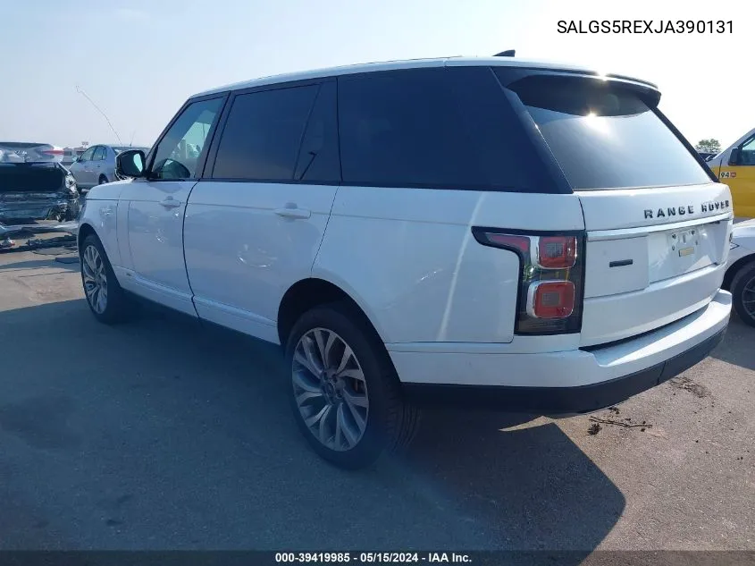 2018 Land Rover Range Rover 5.0L V8 Supercharged VIN: SALGS5REXJA390131 Lot: 39419985