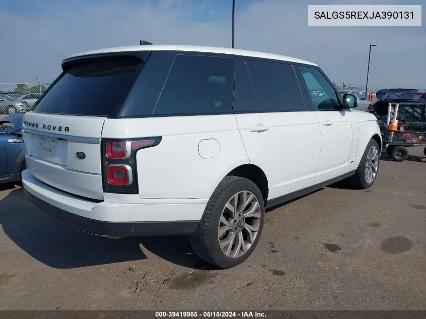 2018 Land Rover Range Rover 5.0L V8 Supercharged VIN: SALGS5REXJA390131 Lot: 39419985