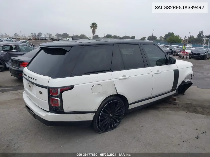 2018 Land Rover Range Rover 5.0L V8 Supercharged VIN: SALGS2RE5JA389497 Lot: 39477690