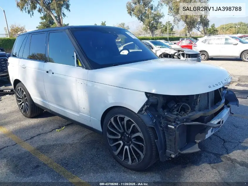 SALGR2RV1JA398788 2018 Land Rover Range Rover 3.0L V6 Supercharged