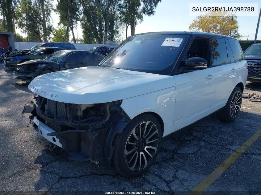 SALGR2RV1JA398788 2018 Land Rover Range Rover 3.0L V6 Supercharged