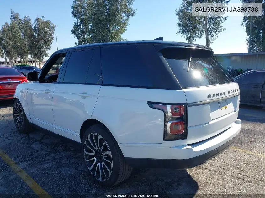 SALGR2RV1JA398788 2018 Land Rover Range Rover 3.0L V6 Supercharged
