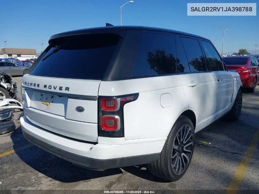 SALGR2RV1JA398788 2018 Land Rover Range Rover 3.0L V6 Supercharged
