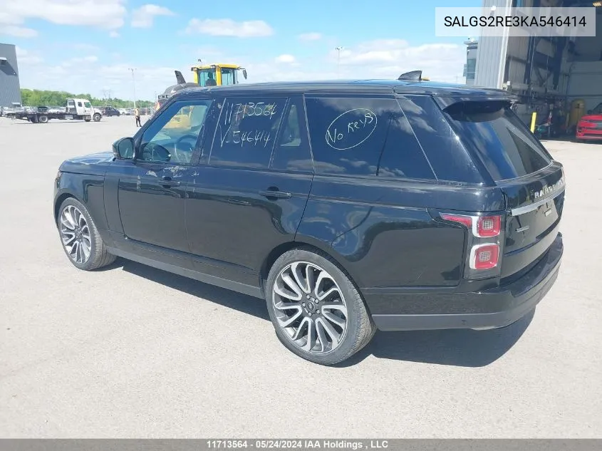 SALGS2RE3KA546414 2019 Land Rover Range Rover Supercharged