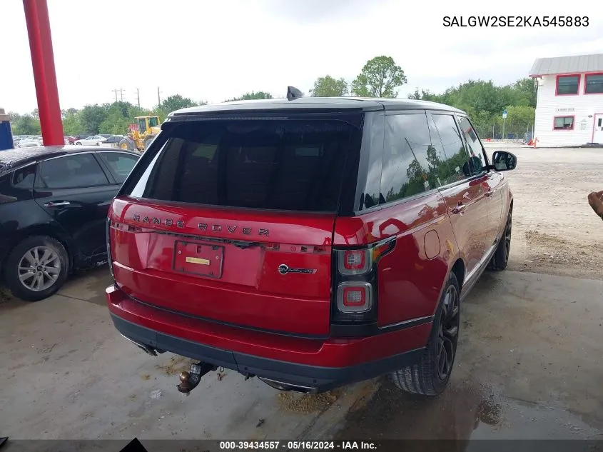 SALGW2SE2KA545883 2019 Land Rover Range Rover 5.0L V8 Supercharged Sv Autobiography Dynamic