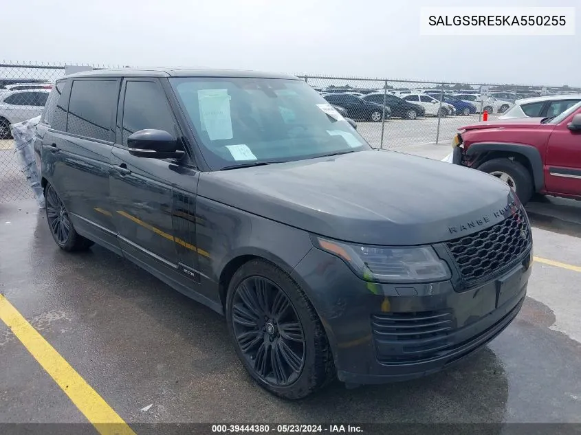 SALGS5RE5KA550255 2019 Land Rover Range Rover 5.0L V8 Supercharged