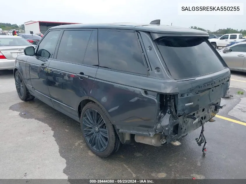 SALGS5RE5KA550255 2019 Land Rover Range Rover 5.0L V8 Supercharged