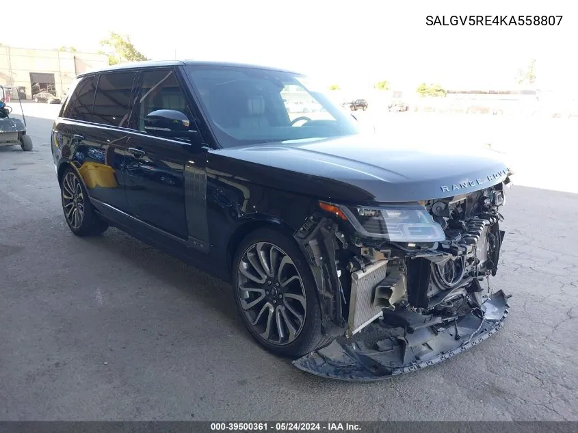 2019 Land Rover Range Rover 5.0L V8 Supercharged Autobiography VIN: SALGV5RE4KA558807 Lot: 39500361