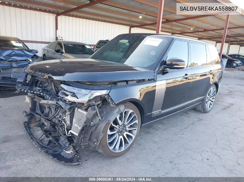 2019 Land Rover Range Rover 5.0L V8 Supercharged Autobiography VIN: SALGV5RE4KA558807 Lot: 39500361