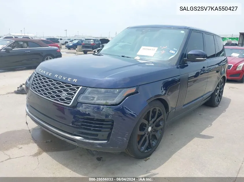 SALGS2SV7KA550427 2019 Land Rover Range Rover 3.0L V6 Supercharged Hse