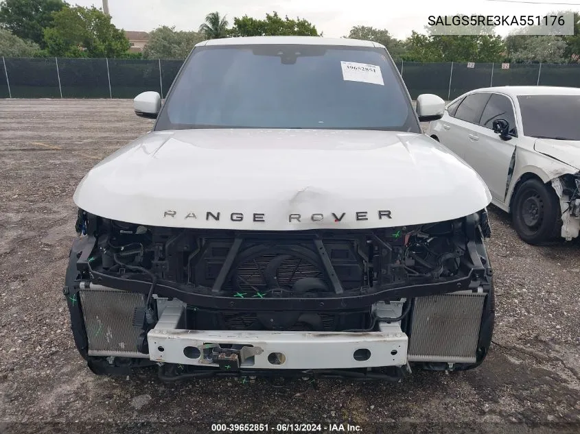 2019 Land Rover Range Rover 5.0L V8 Supercharged VIN: SALGS5RE3KA551176 Lot: 39652851