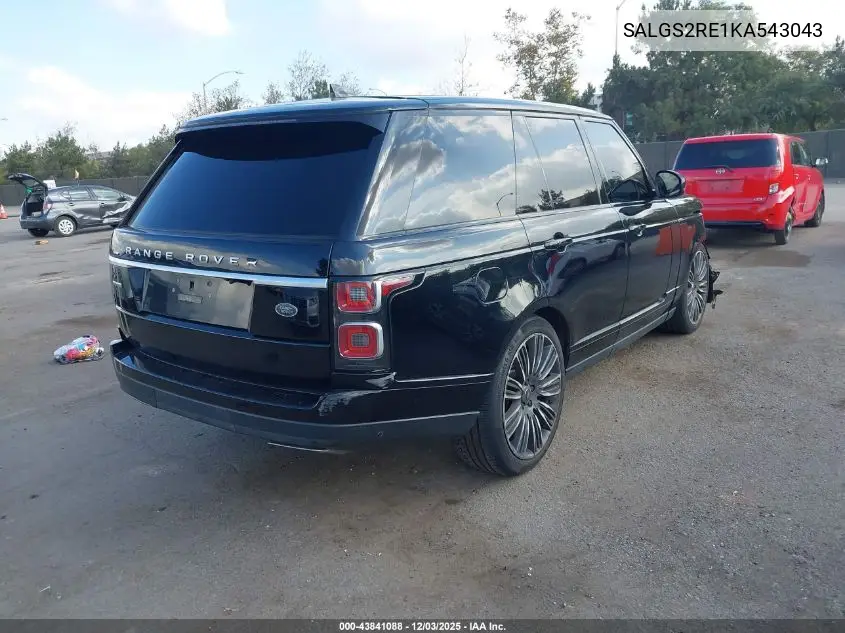SALGS2RE1KA543043 2019 Land Rover Range Rover 5.0L V8 Supercharged