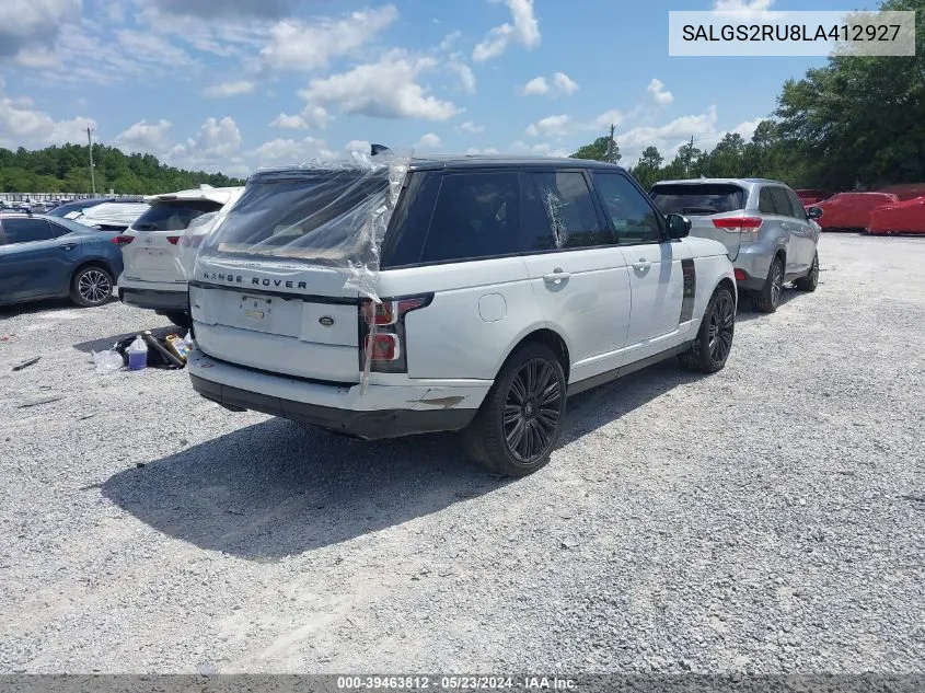 2020 Land Rover Range Rover Hse VIN: SALGS2RU8LA412927 Lot: 39463812