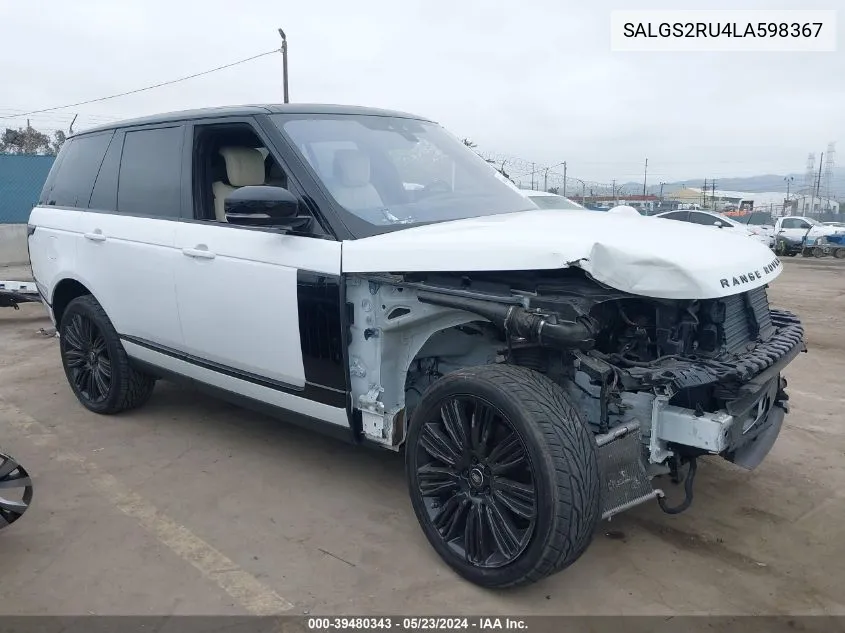 SALGS2RU4LA598367 2020 Land Rover Range Rover Hse