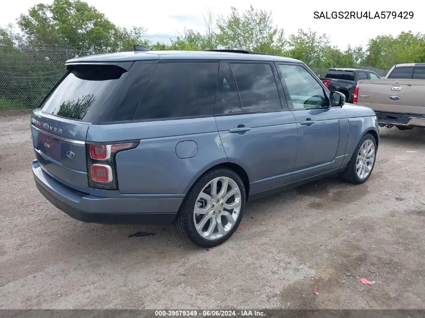 2020 Land Rover Range Rover Hse VIN: SALGS2RU4LA579429 Lot: 39579349