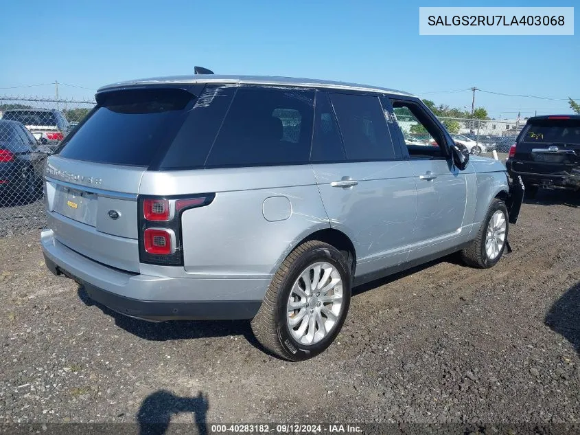 SALGS2RU7LA403068 2020 Land Rover Range Rover Hse