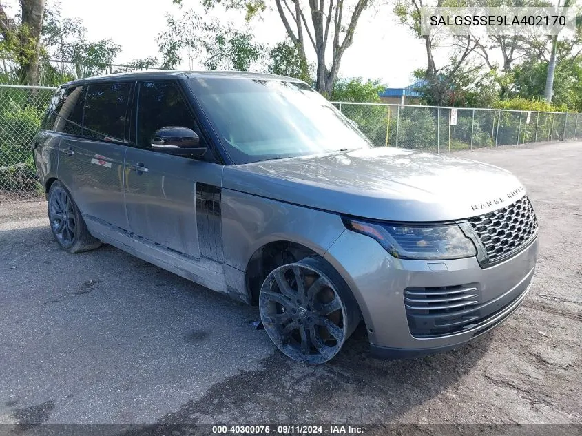 2020 Land Rover Range Rover P525 Hse VIN: SALGS5SE9LA402170 Lot: 40300075