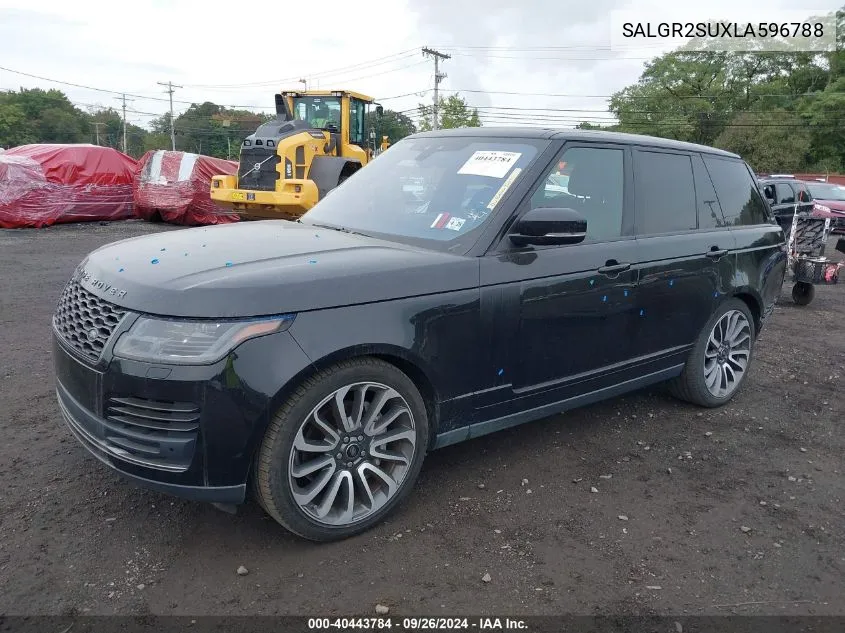 2020 Land Rover Range Rover VIN: SALGR2SUXLA596788 Lot: 40443784