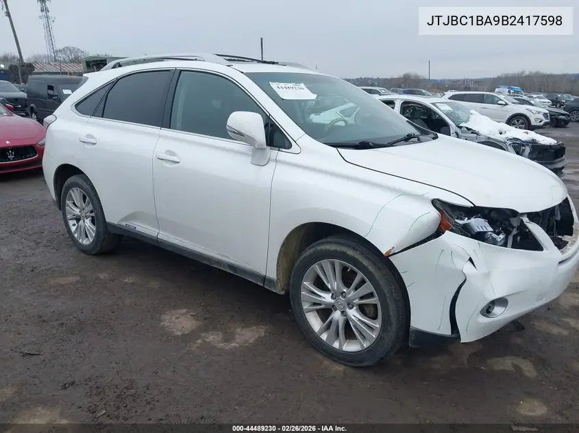 2011 Lexus Rx 450H VIN: JTJBC1BA9B2417598 Lot: 44489230