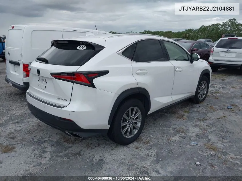 JTJYARBZ2J2104881 2018 Lexus Nx 300