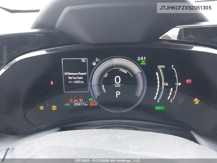 JTJHKCFZXS2051305 2025 Lexus Nx 450H+