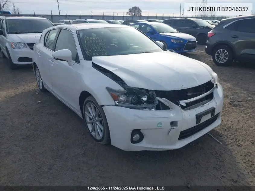 JTHKD5BH1B2046357 2011 Lexus Ct 200