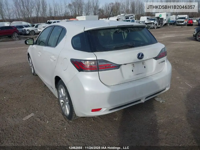 JTHKD5BH1B2046357 2011 Lexus Ct 200
