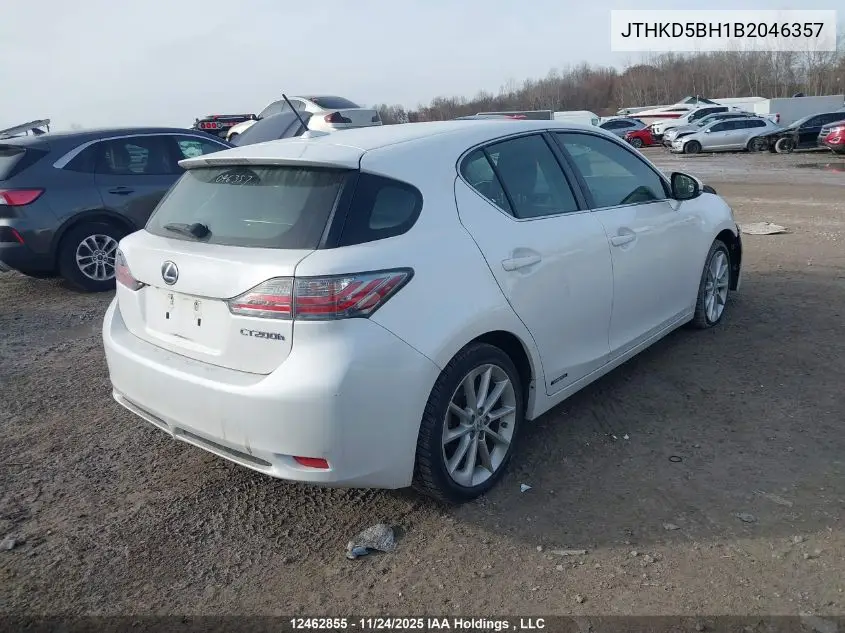 JTHKD5BH1B2046357 2011 Lexus Ct 200