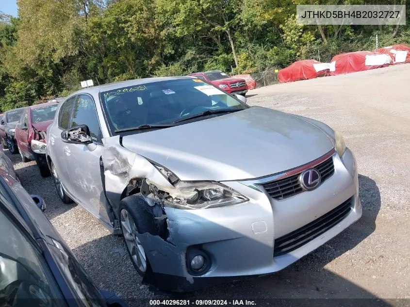 2011 Lexus Ct 200H Premium VIN: JTHKD5BH4B2032727 Lot: 40296281