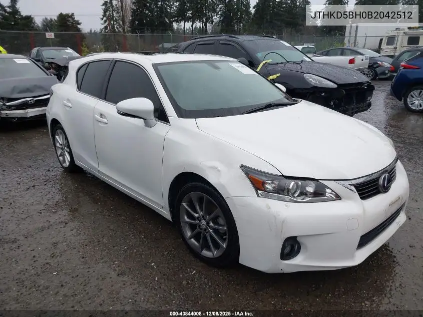 JTHKD5BH0B2042512 2011 Lexus Ct 200H Premium