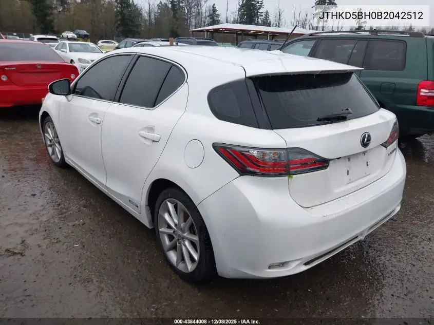 JTHKD5BH0B2042512 2011 Lexus Ct 200H Premium