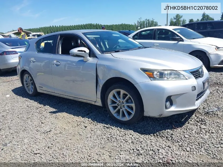 JTHKD5BH1C2078002 2012 Lexus Ct 200H Premium