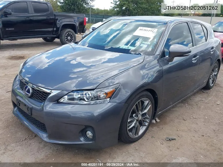 JTHKD5BH2C2051262 2012 Lexus Ct 200H Premium