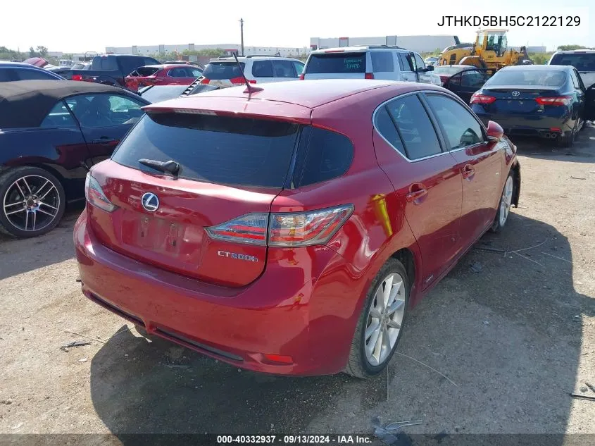 JTHKD5BH5C2122129 2012 Lexus Ct 200