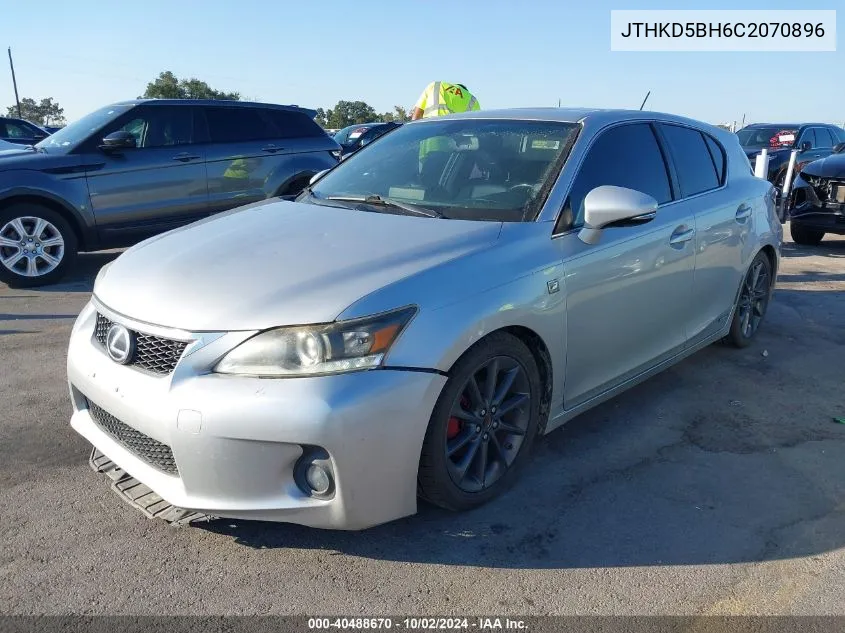 JTHKD5BH6C2070896 2012 Lexus Ct 200H Premium